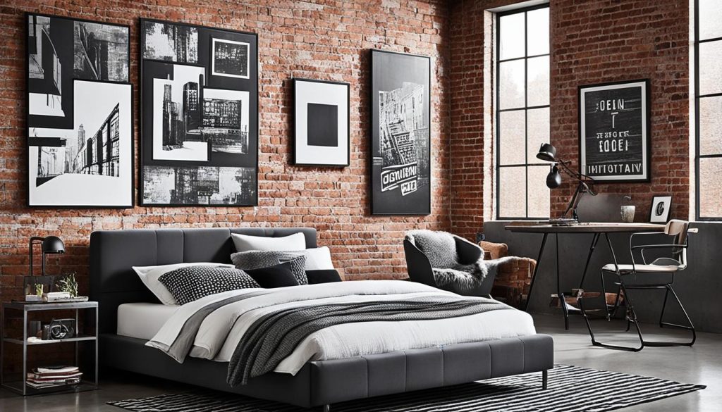 Industrial chic teen bedroom