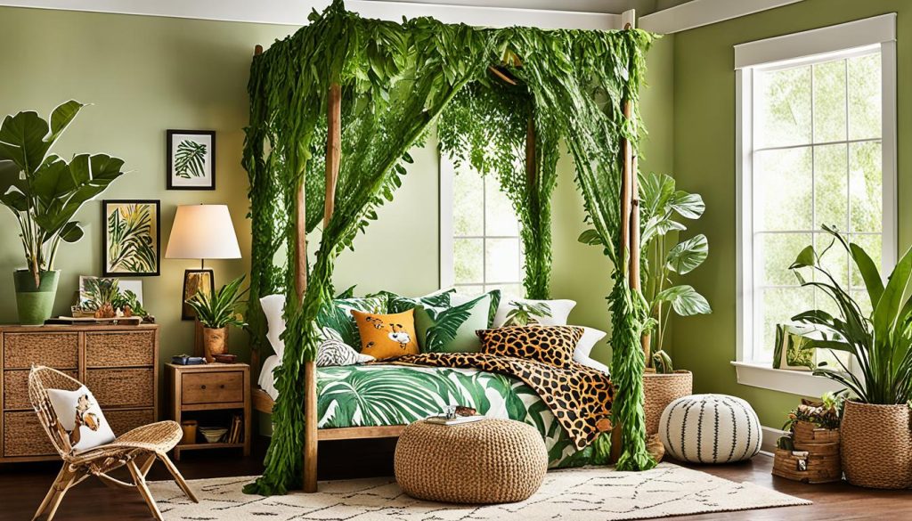 Jungle themed bedroom