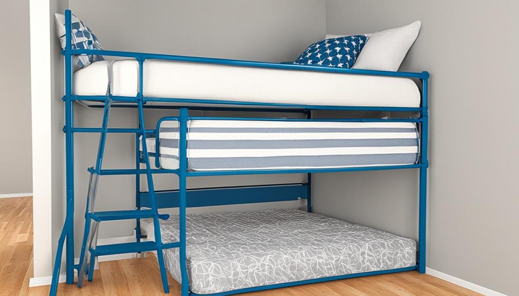 Loft bed safety guardrails