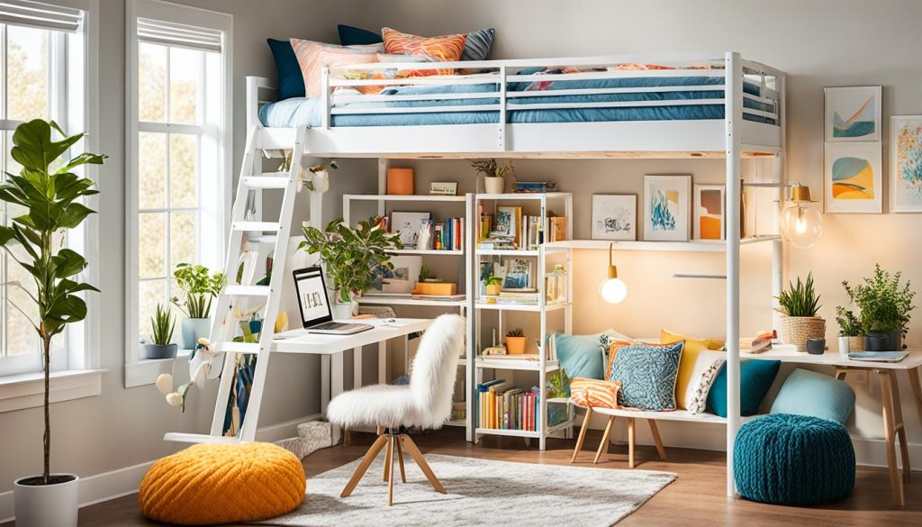 Loft bed space-saving ideas