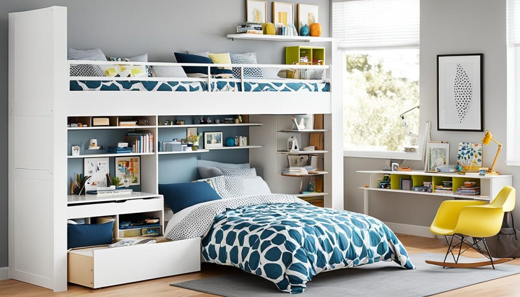 Loft bed storage ideas for small bedrooms