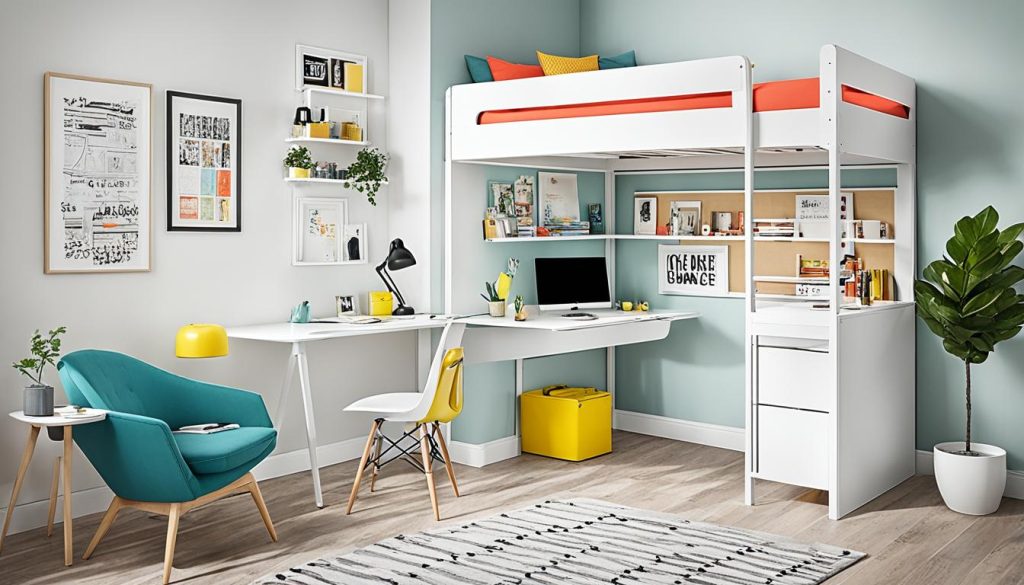 Loft bed with desk design considerations