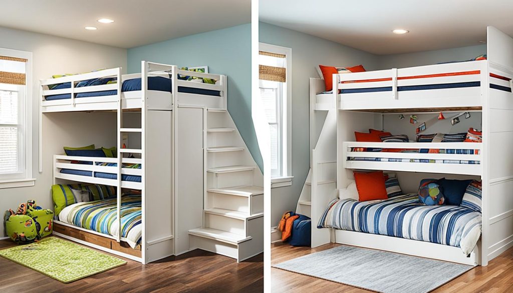 Loft beds with stairs versus traditional bunk beds