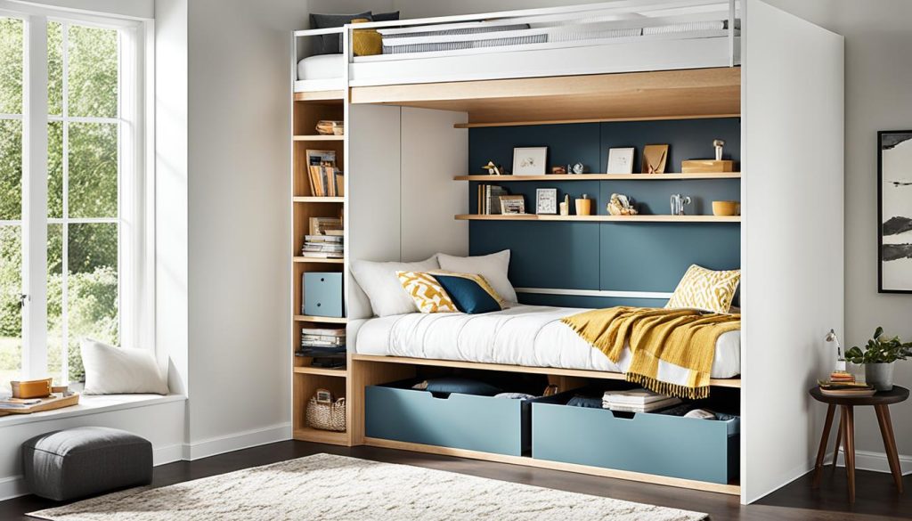 Loft beds with storage