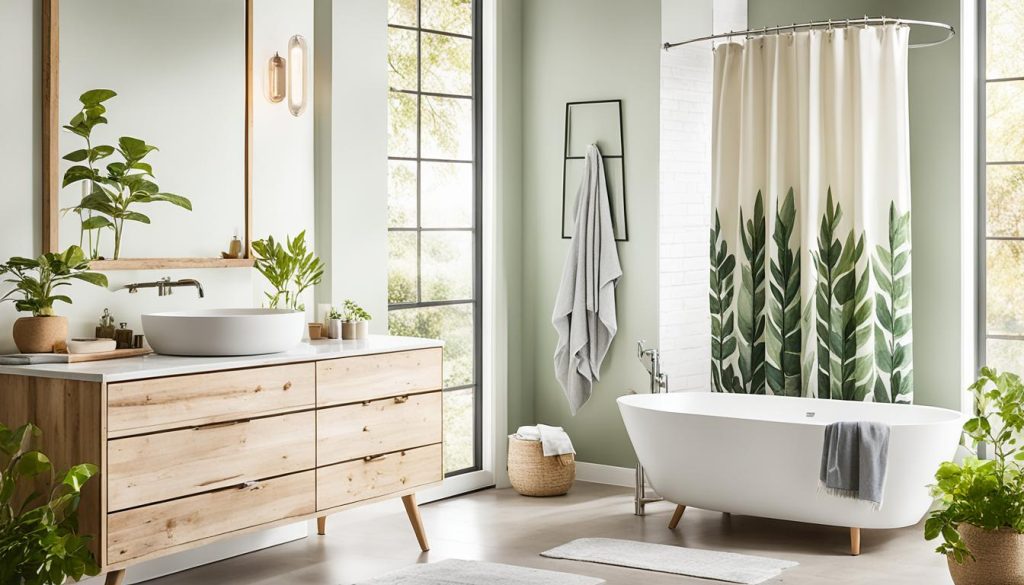 Low-VOC paints and eco-friendly bathroom finishes