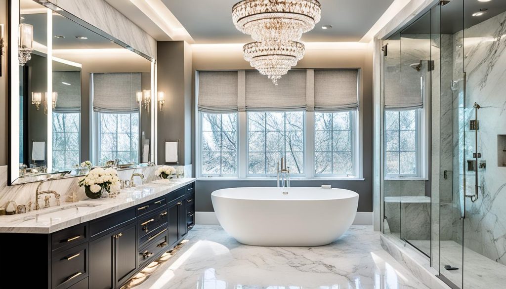 Luxurious bathroom with customized layouts