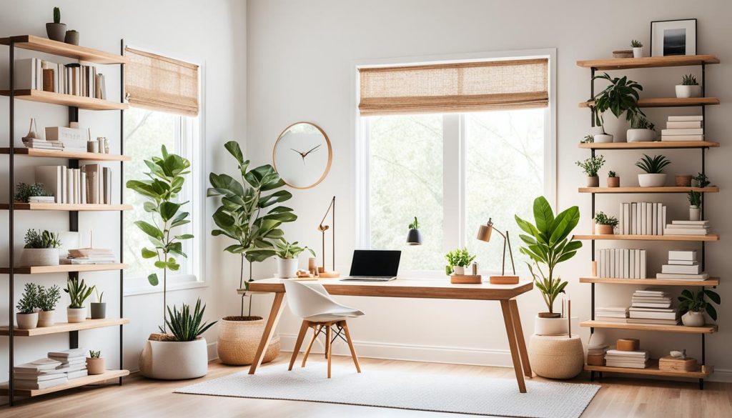 Meditation nook in a home office