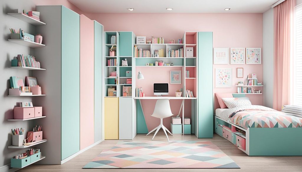 Multifunctional furniture for girls bedroom