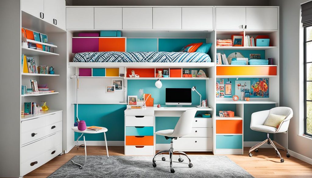 Multifunctional furniture for teen bedrooms