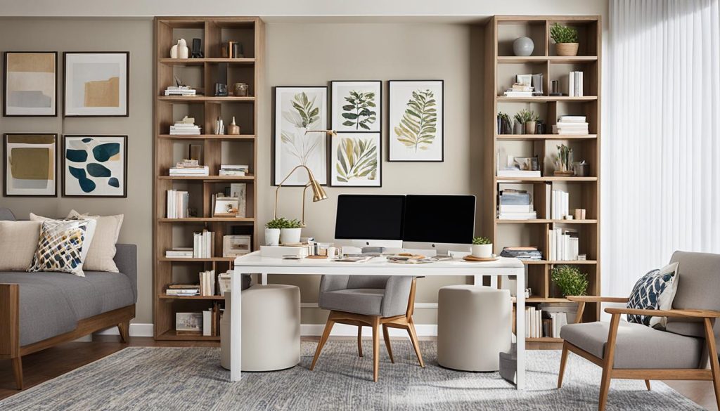 Multifunctional furniture in home office