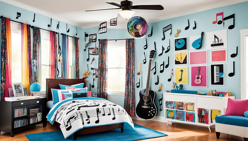 Music-themed accessories for bedroom