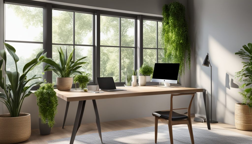 Natural light in home office