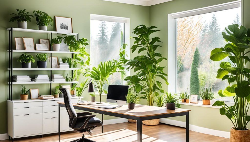 Natural lighting in a tranquil office space