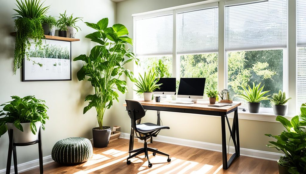 Natural lighting in home office