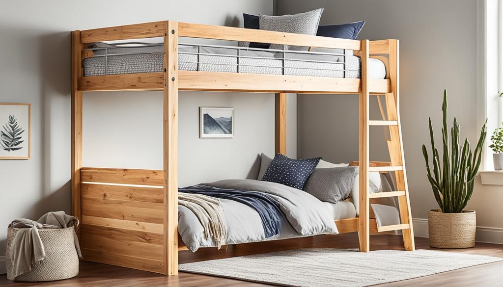 Natural loft bed finishes