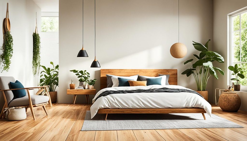 Natural materials in bedrooms