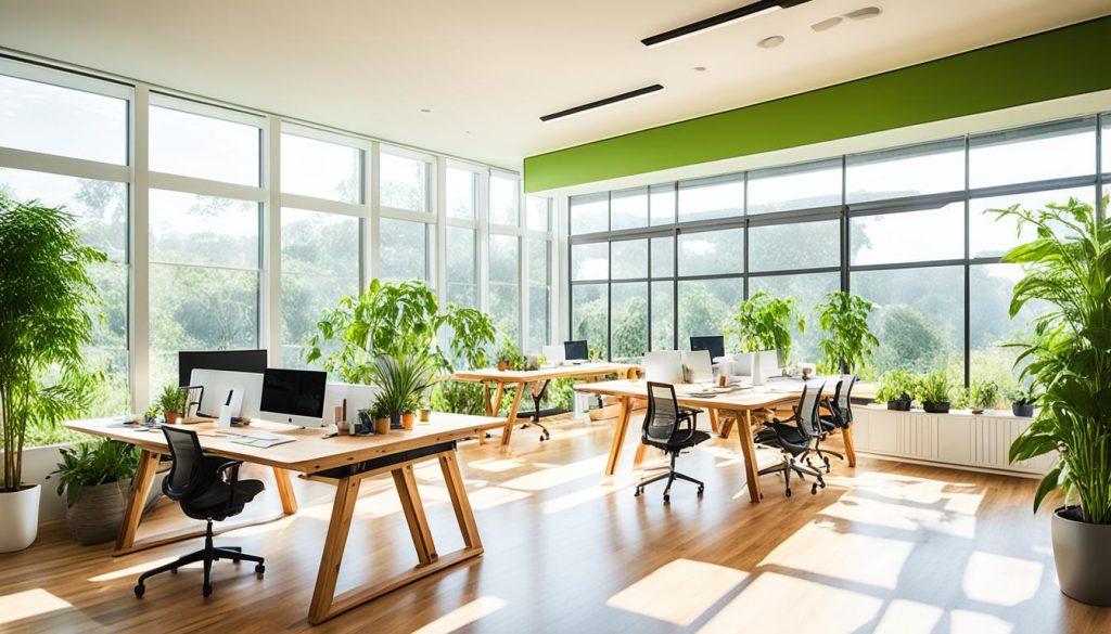 Natural ventilation in an energy-efficient workspace