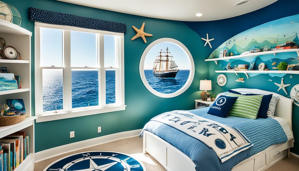 Nautical-themed children's bedroom