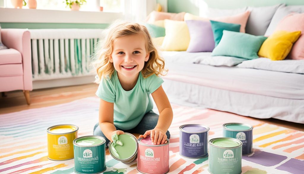 Non-toxic paints for girls' rooms