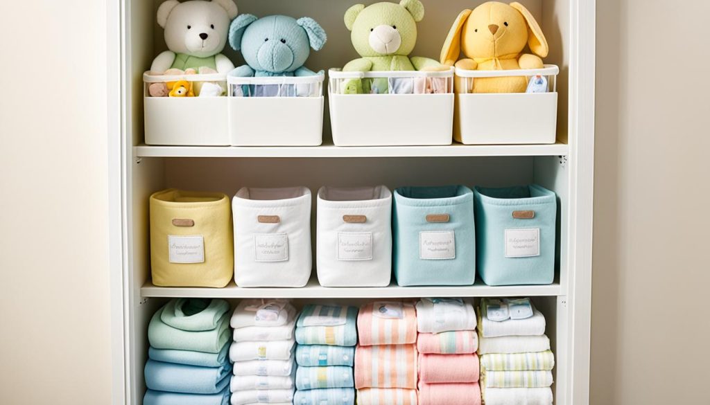 Nursery closet organization