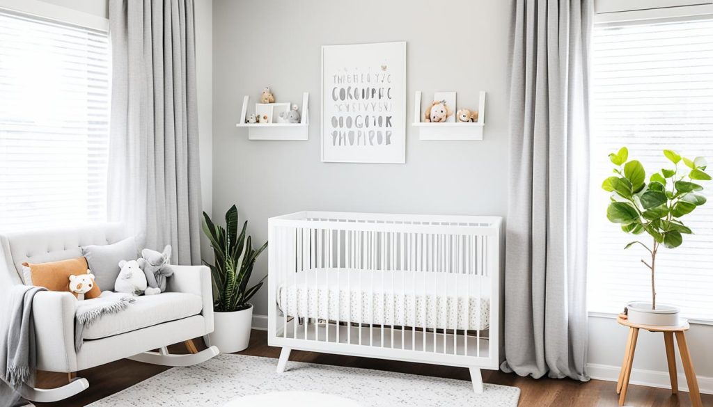 Nursery decor with blackout curtains