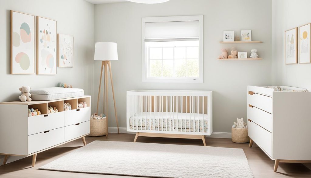 Nursery furniture with storage