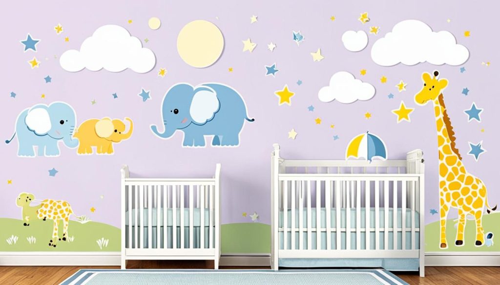 Nursery wall stickers and decals for baby room wall decor