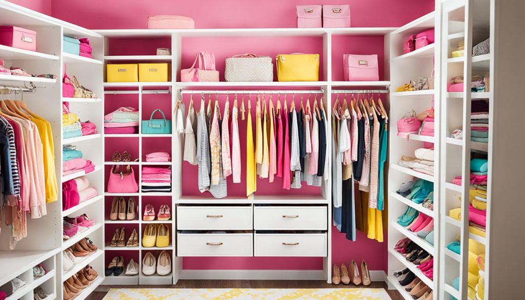 Optimized closet space for girls