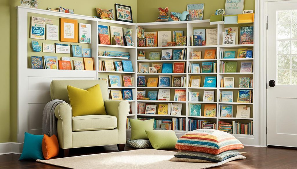 Organized reading nook