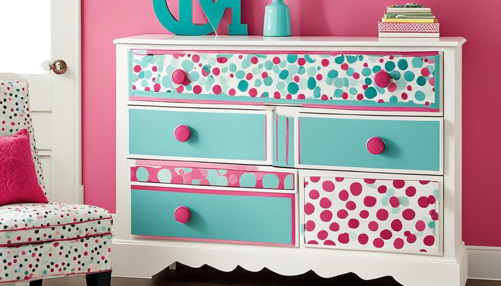 Painted dresser for tween room makeover