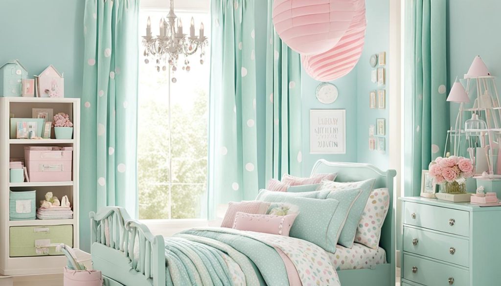 Pastel color palette for girl's room