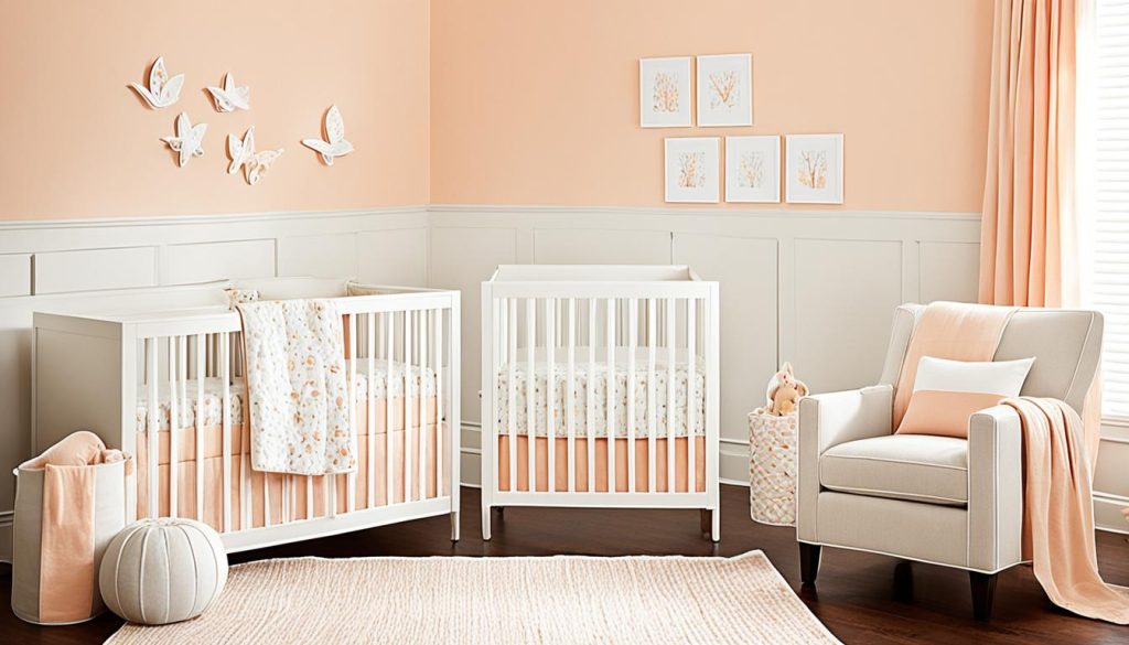 Peachy nursery color palette