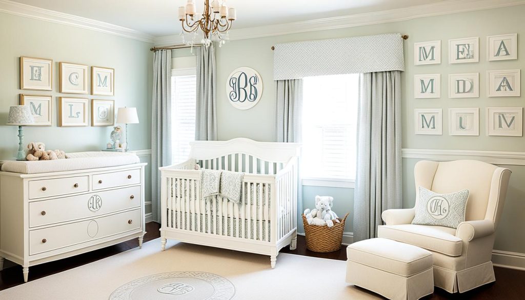 Personalized nursery with monogram