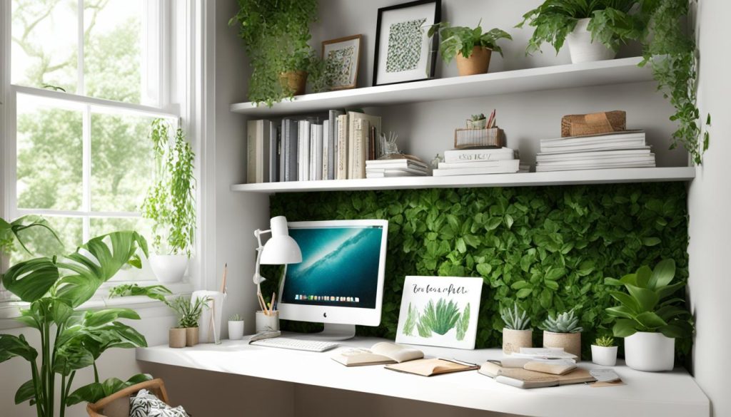 Plants in a teen's study nook