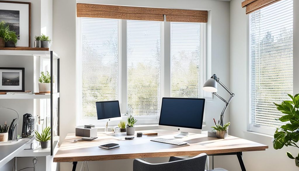 Proper lighting for ergonomic home office