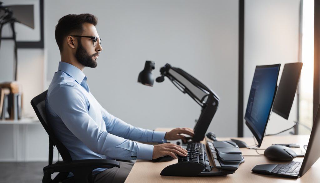 Proper posture support in home office