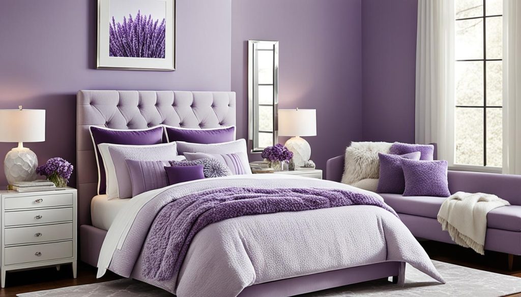 Purple bedroom ideas with lavender accents