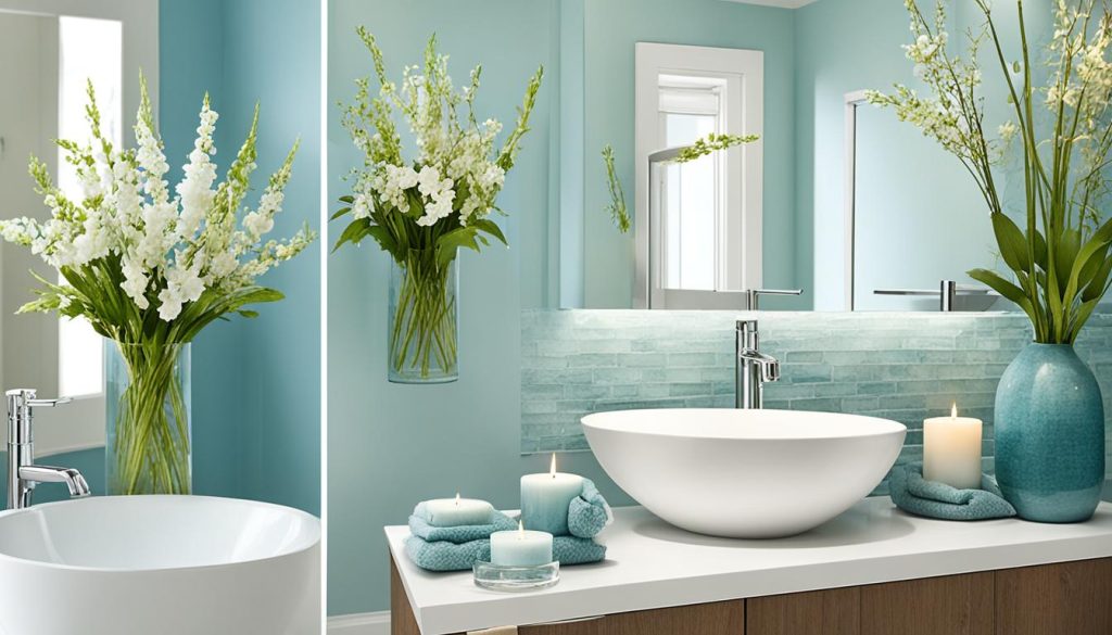 Relaxing bathroom color scheme