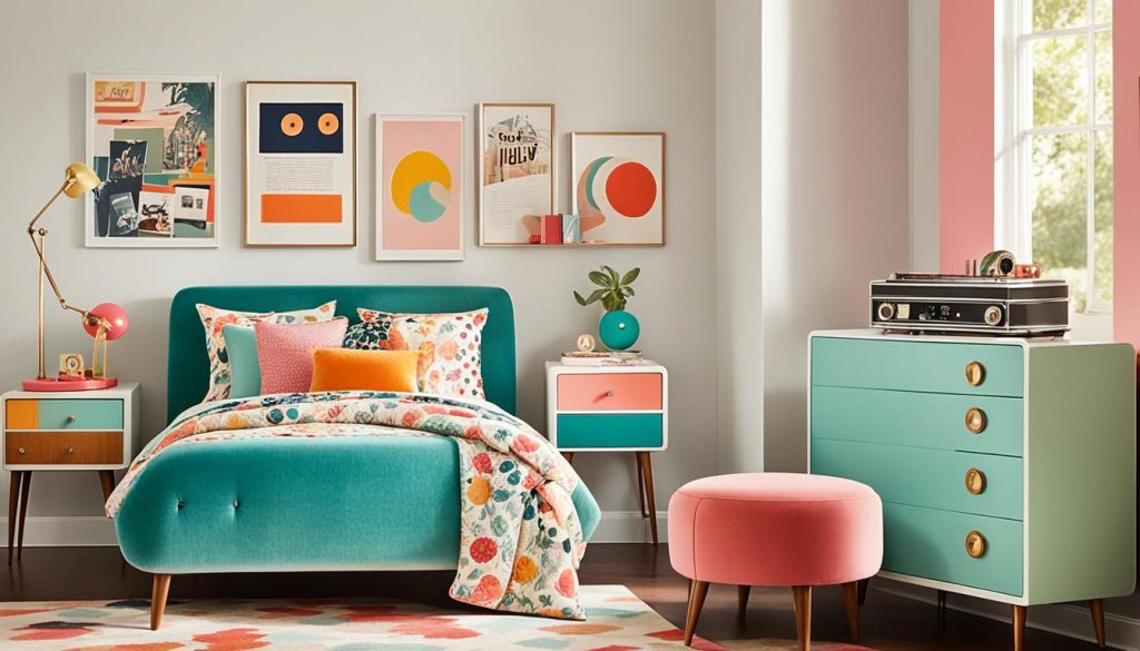 Retro girls bedroom furniture