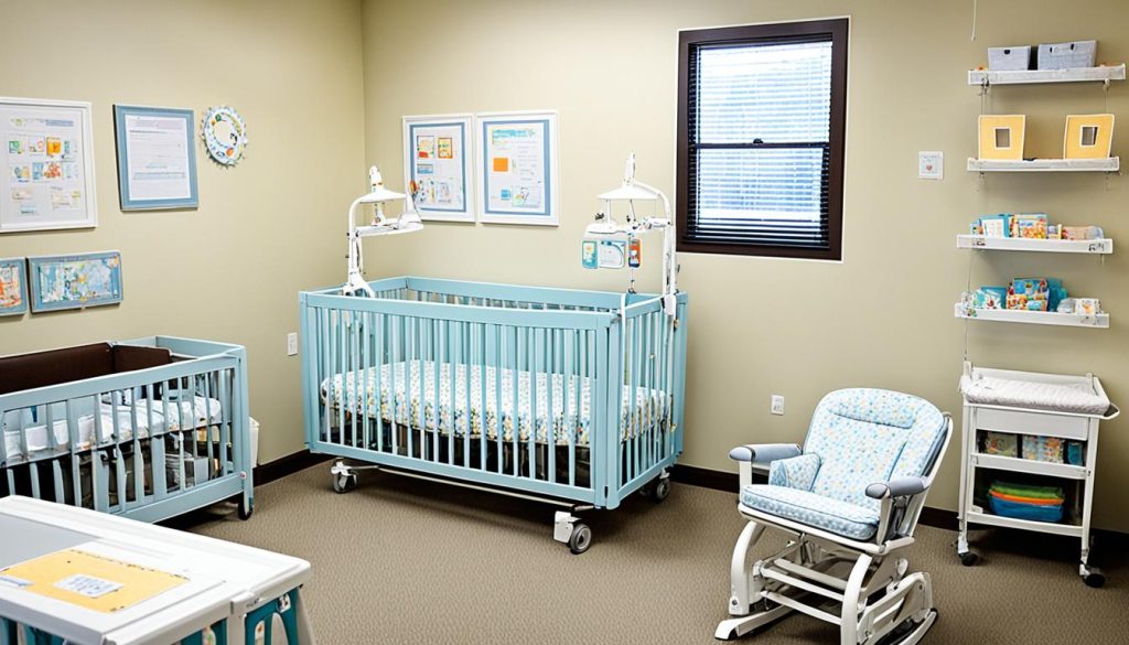 Safe nursery furniture setup