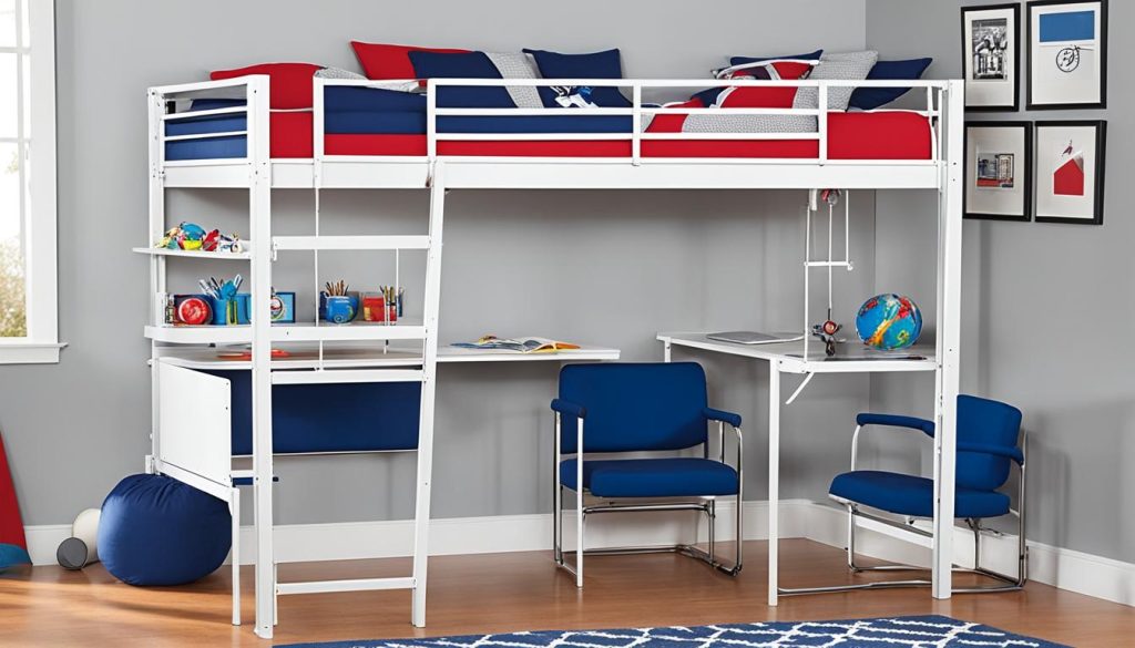 Safety features for collegiate loft bed designs