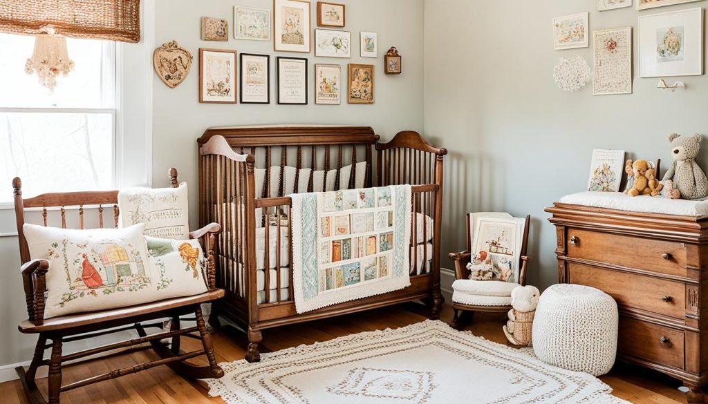 Sentimental baby room with family heirlooms