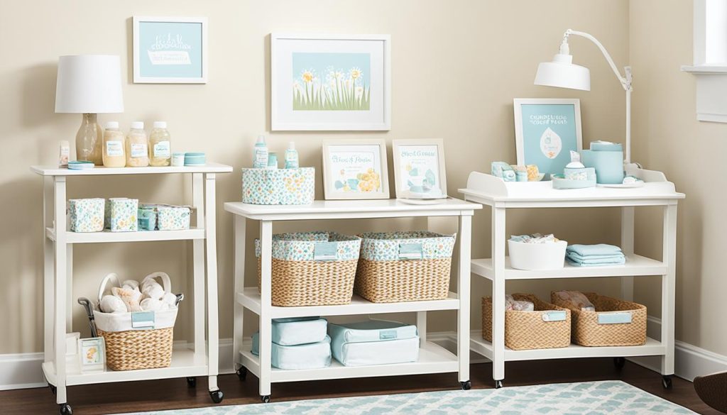 Side tables for nursing essentials