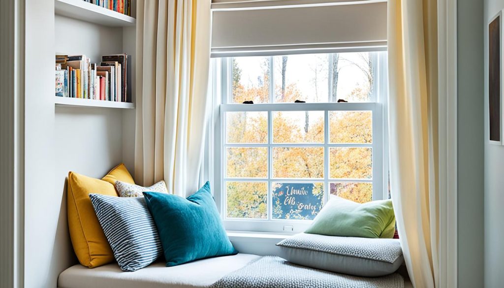 Small space reading nooks by the window