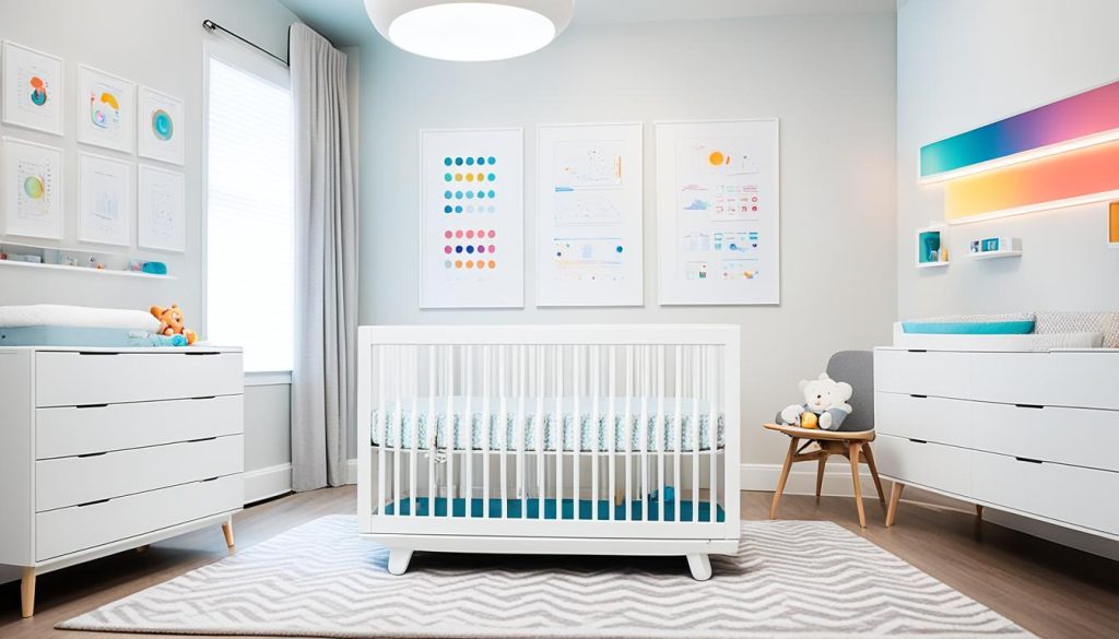 Smart cribs in modern nursery