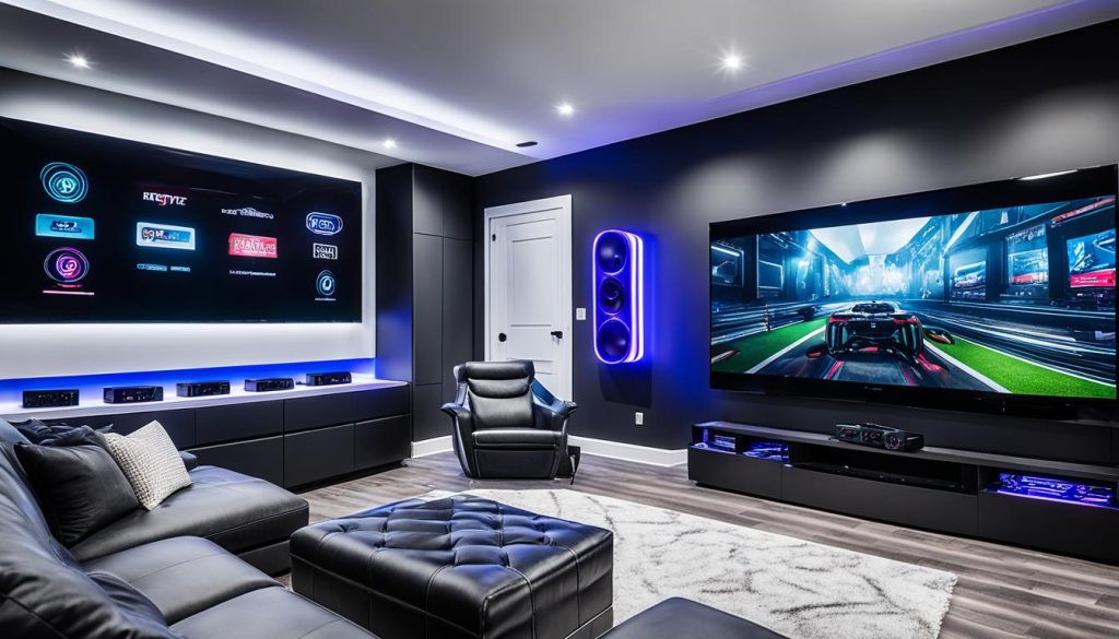 Smart home integration in gaming room design