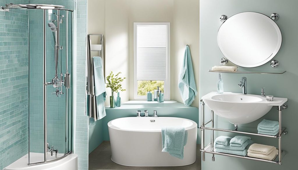 Space-saving bathroom fixtures