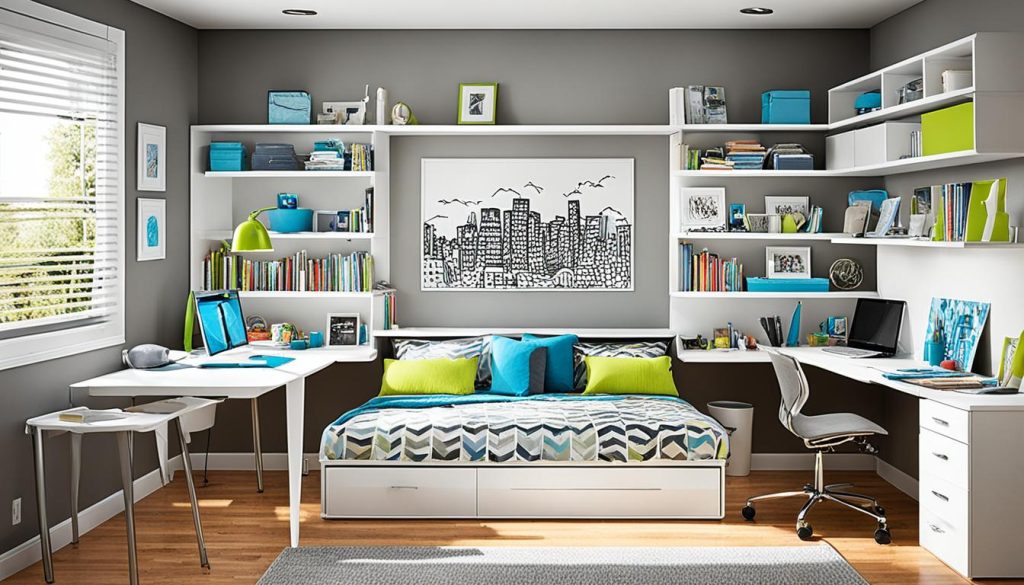 Space-saving desks for teen bedrooms