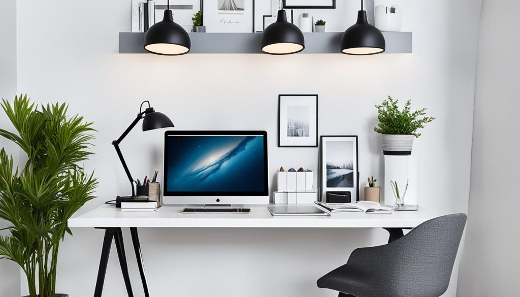 Space-saving lamps for home office