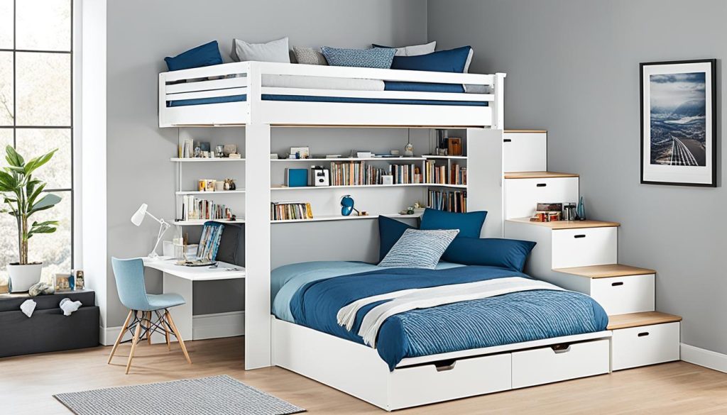 Space-saving loft bed designs